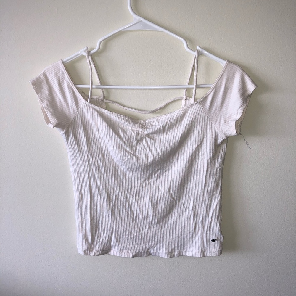 American Eagle Cream Crop Top